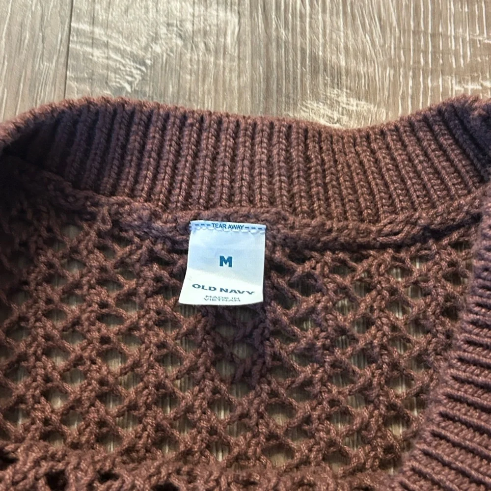 Old Navy Women's Chocolate Brown Knit Sweater - Picture 3 of 4